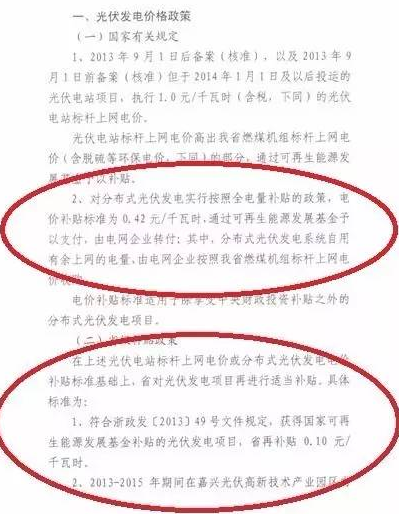 浙江省光伏補貼政策：省補再加0.1元/度！