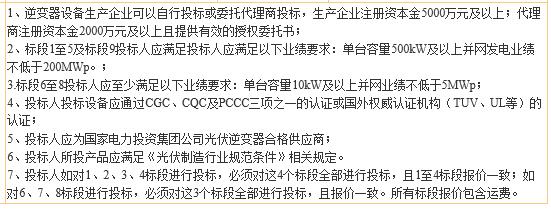 國電投2017度第六十一批集中招標第二批光伏組件、并網逆變器招標公告
